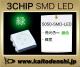 LED���å� SMD 5050 3���å� �п� ���꡼�� �Żҹ��� DIY 3.0V-3.2V 517.5nm-520nm 2200mcd-2300mcd 100��