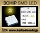 LED���å� SMD 5050 3���å� ���� �������� �Żҹ��� DIY 2.0V-2.2V 588nm-590nm 2000mcd-3000mcd 100��