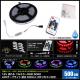 LED�ơ��ץ饤�� ή��� RGB �ե륫�顼 5050SMD 3���å� �ɿ� 500cm 12V RF��⥳���դ�