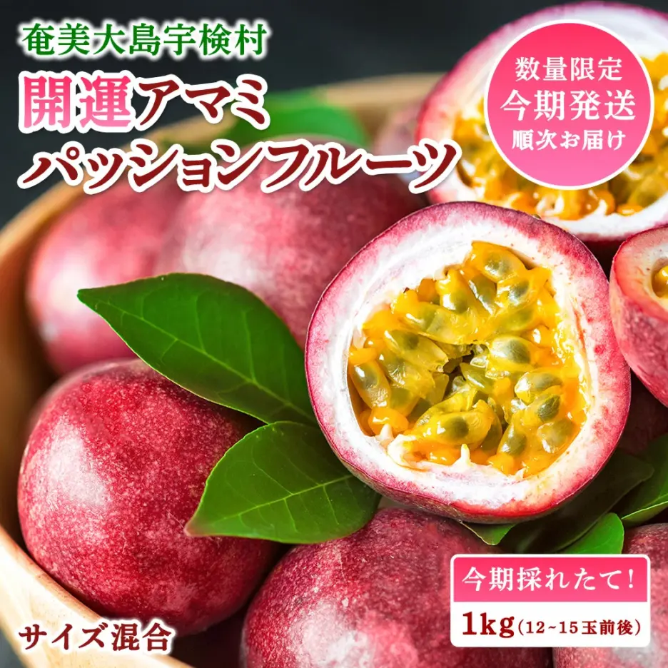 【贈答用】 完熟 パッションフルーツ バラ詰め 1kg 【2025年6月中旬～順次発送】