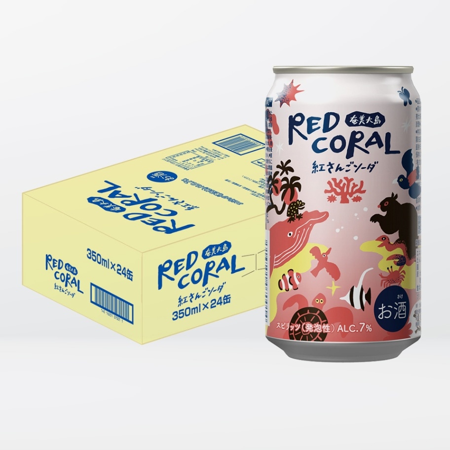 RED CORAL　紅さんごソーダ　350ml（7度）×24本