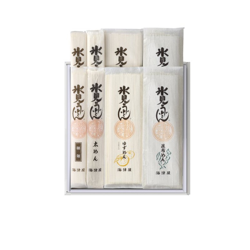 細麺2本･太めん2本･ゆずめん2束･昆布めん2束セット