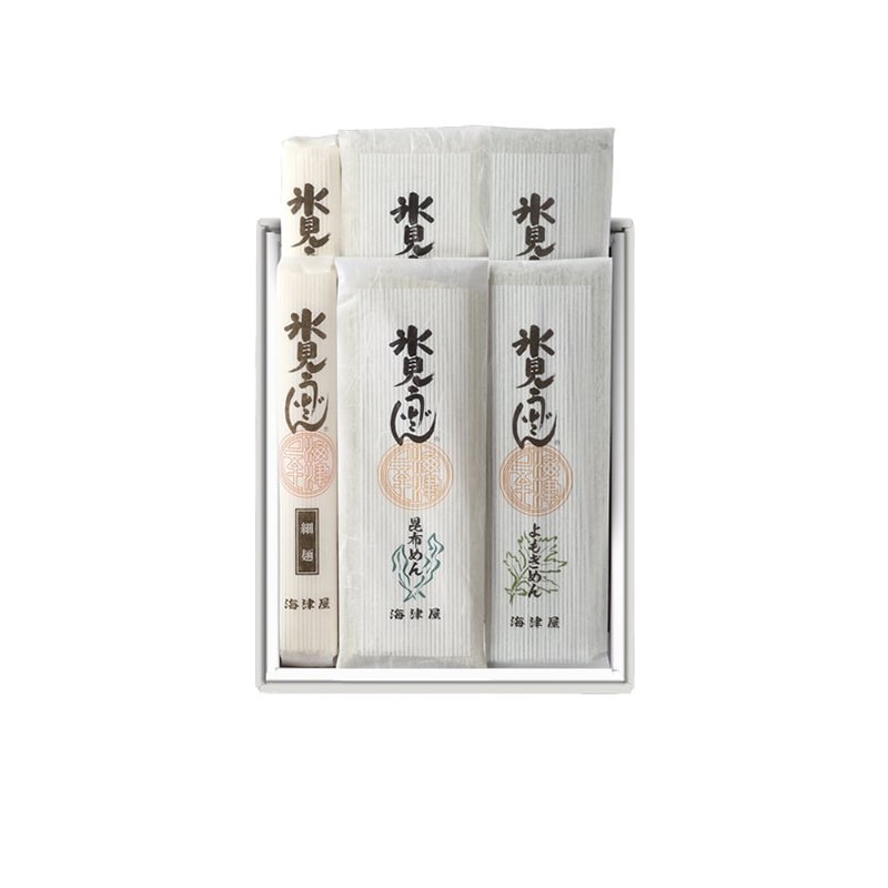 細麺2本・昆布めん2束・よもぎめん2束セット