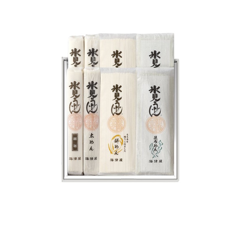 細麺2本・太めん2本・餅めん2束・昆布めん2束セット | カテゴリーから
