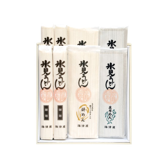 細麺4本・餅めん2束・昆布めん2束セット