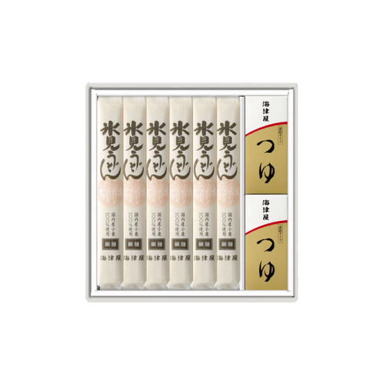 細麺(国内産)6本・つゆ12袋セット