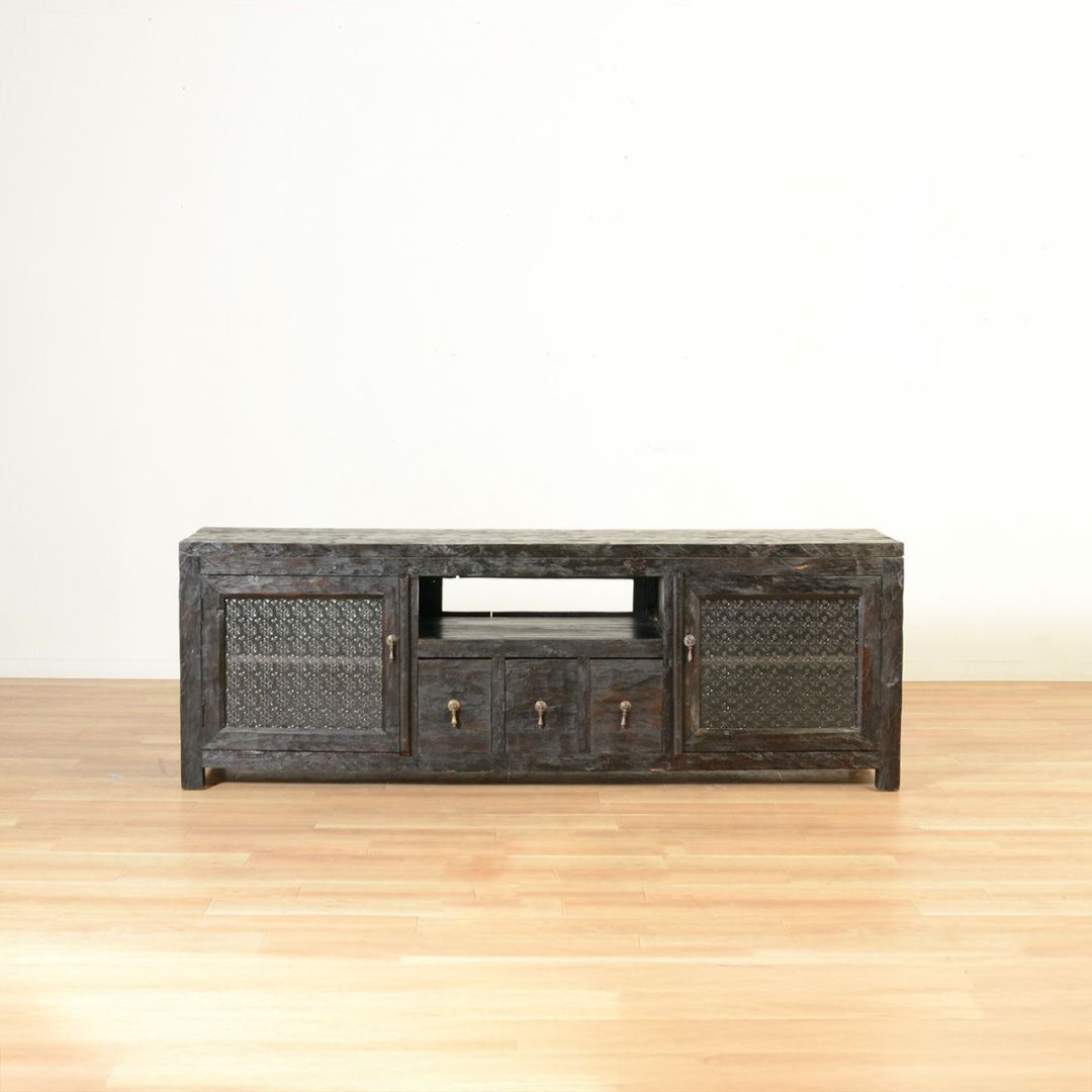 UKKO/チーク古材 ジャワガラスTVボード(W160)