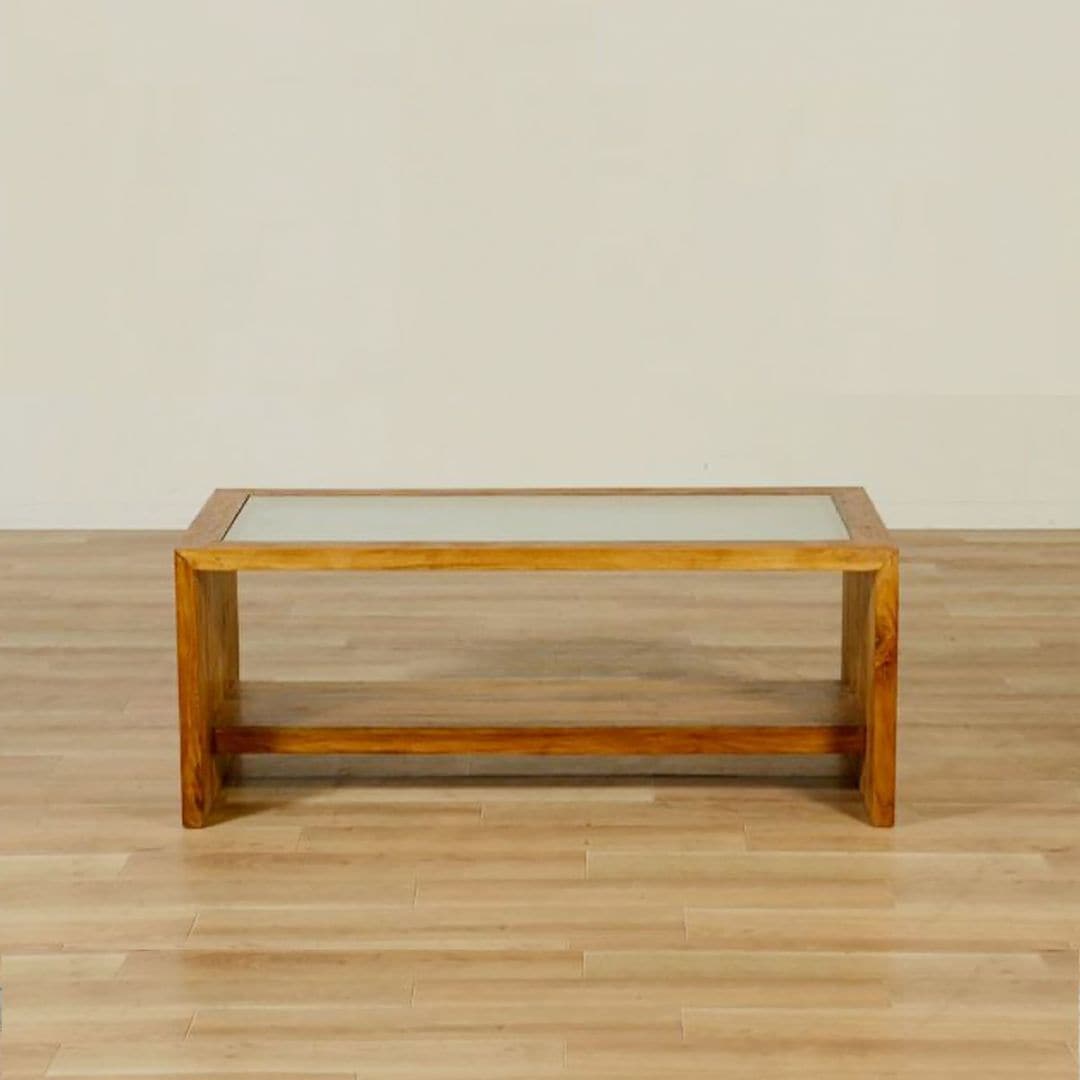 UKKO/ガラストップ テーブル (ナチュラル)