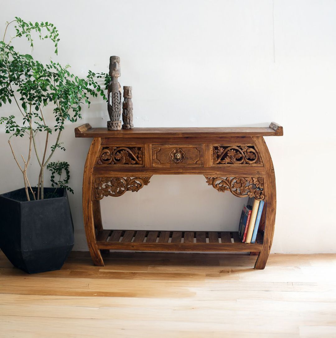 CHISTA/チーク古材 コンソールテーブル（W120）