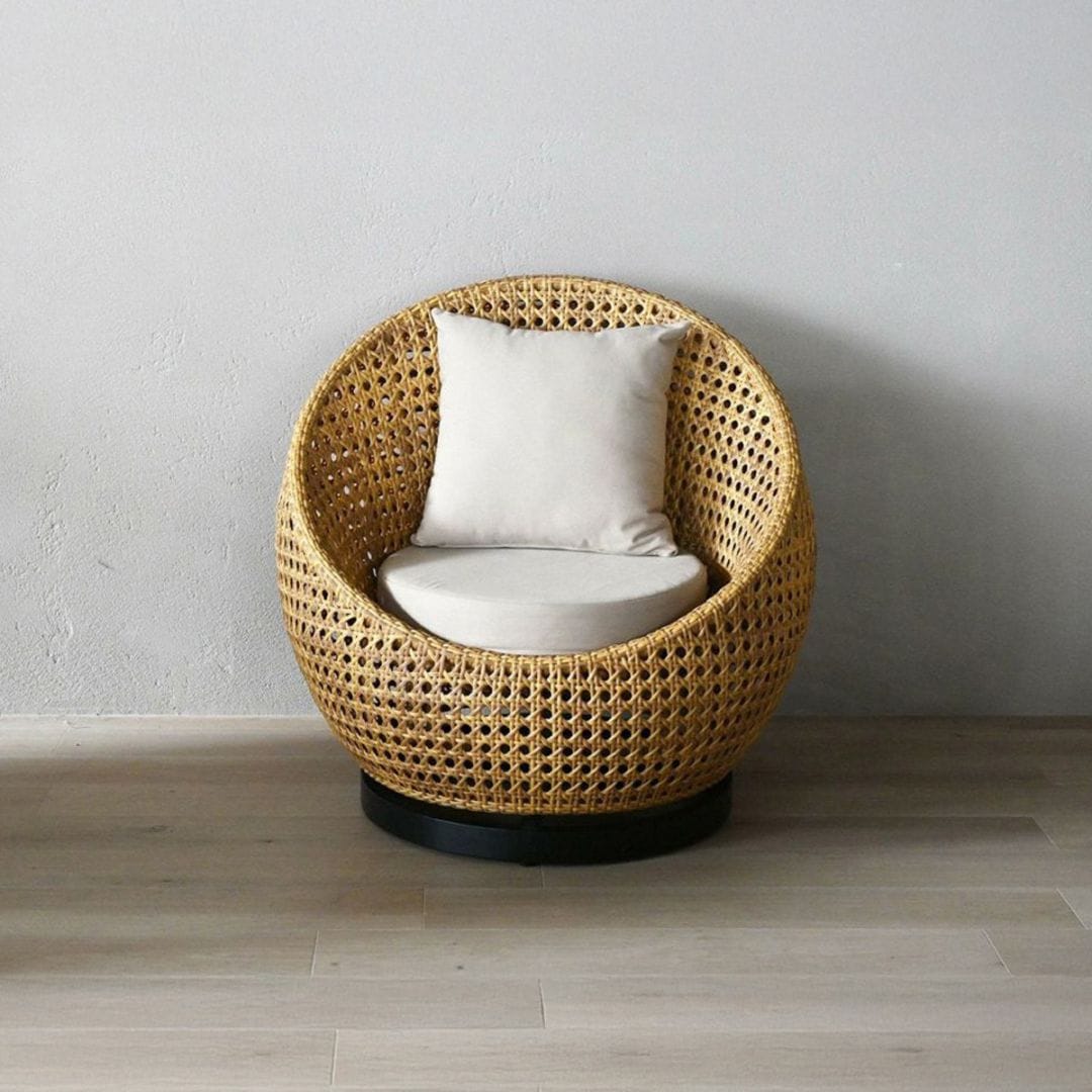 アウトドア ラウンド回転チェア