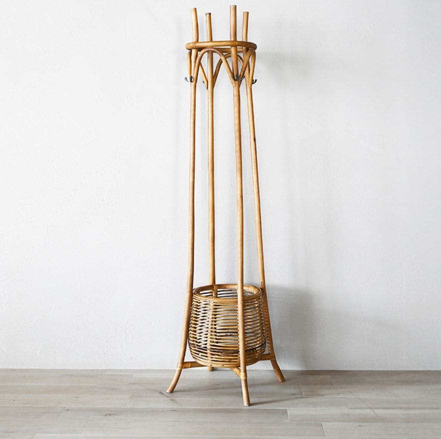 バスケット付 コートハンガー