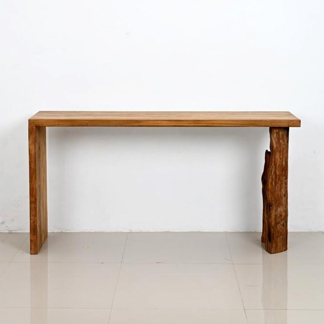UKKO/チーク古材 アンティークピラー コンソールテーブル