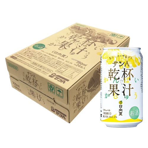 お酒］サンA乾杯果汁 日向夏酎ハイ 350ml（24缶入） | 宮崎県農協果汁