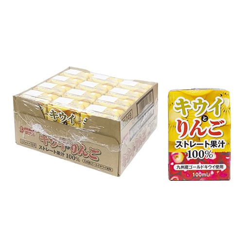 キウイとりんごジュース100ml紙パック(12本入)