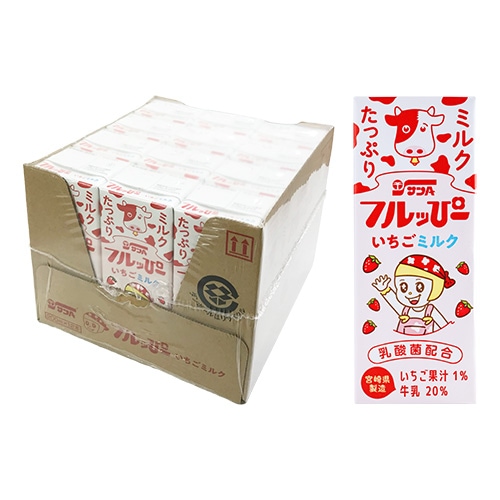 フルッぴー いちごミルク200ml | 宮崎県農協果汁（サンA）公式