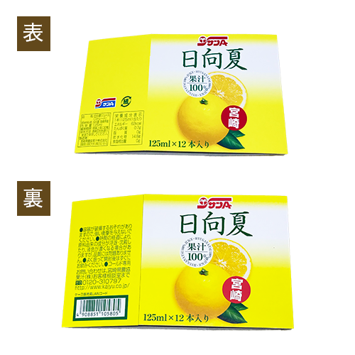 日向夏100%125ml紙パック(12本入) | 宮崎県農協果汁（サンA）公式
