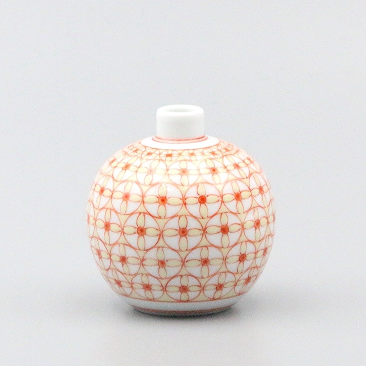 一輪生 丸形豆 地文(赤) 商品画像1