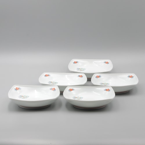 皿 方形 桃柘榴文