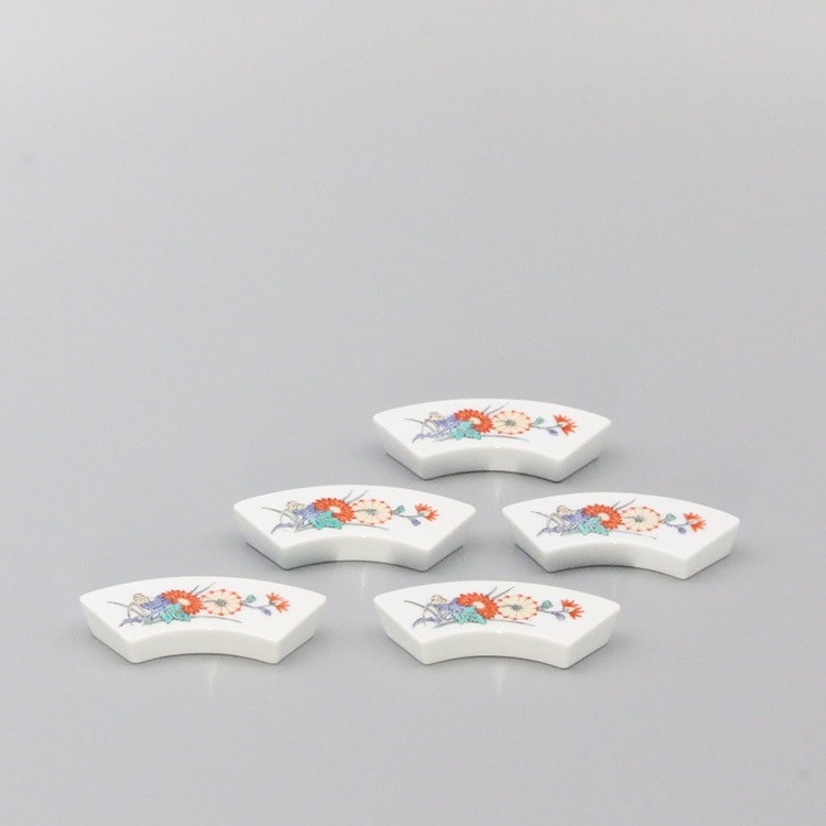箸置 扇形 菊文