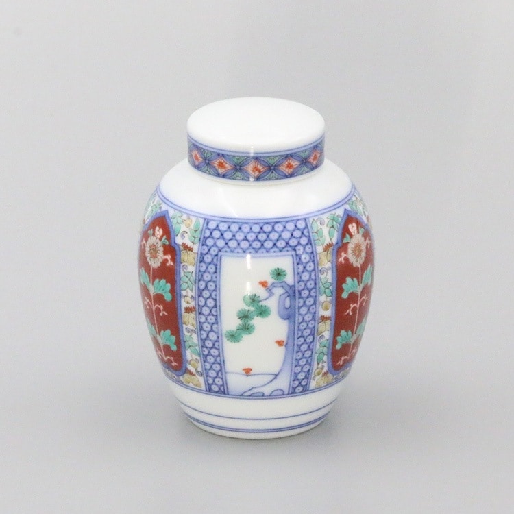 茶壷 小 染錦 松竹梅地文 商品画像1