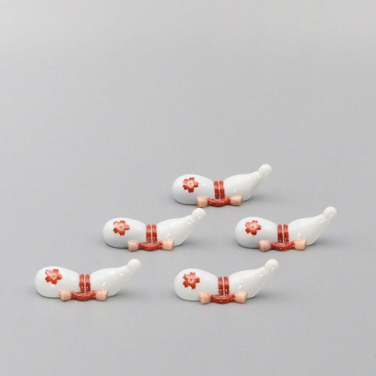 箸置 瓢形 桜散し文