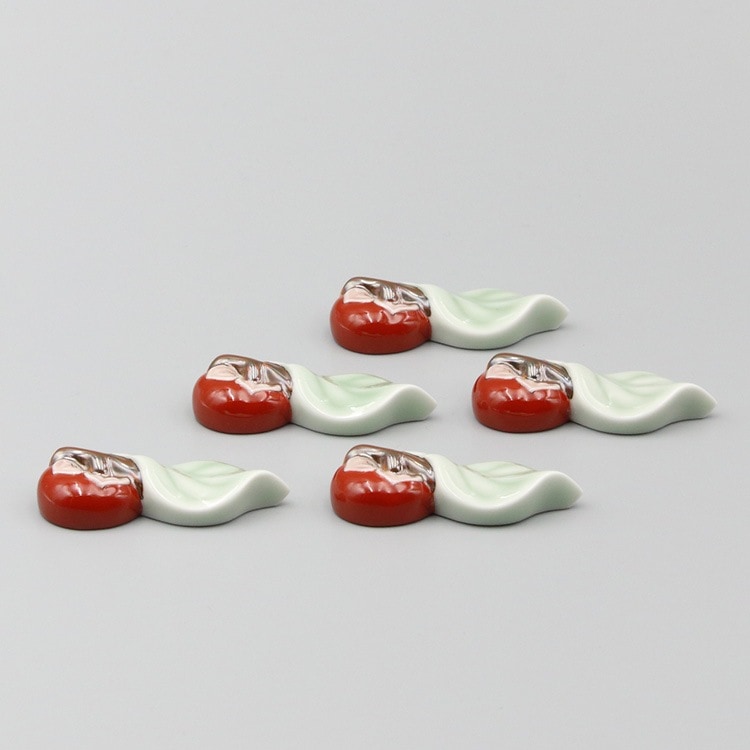 箸置 青磁 柿葉形 商品画像1