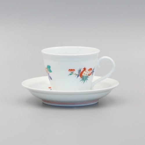 珈琲碗　段付形　花実文 商品画像1