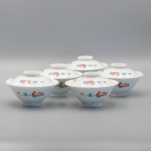 蓋物　4.5寸縁反　花実文 商品画像1