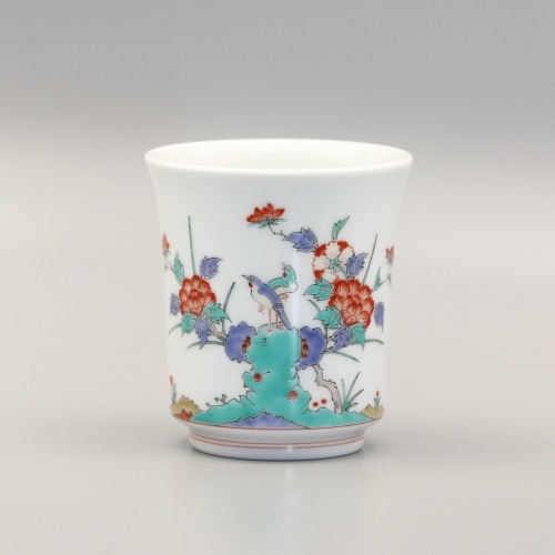 フリーカップ 筒形反 牡丹鳥文 商品画像1