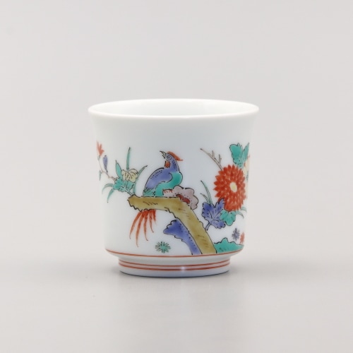 ぐい呑 菊鳥文