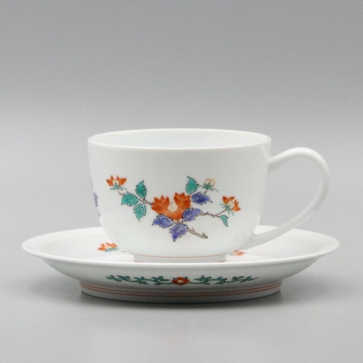 紅茶碗 丸形深 牡丹文