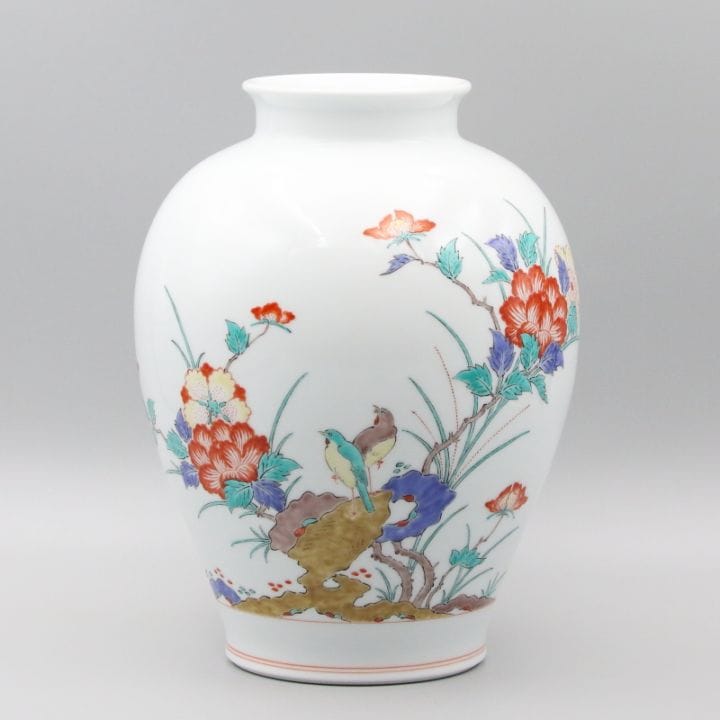 花瓶 牡丹鳥文 商品画像1