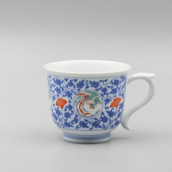 マグカップ 縁反小 牡丹唐草鳳凰文 商品画像1