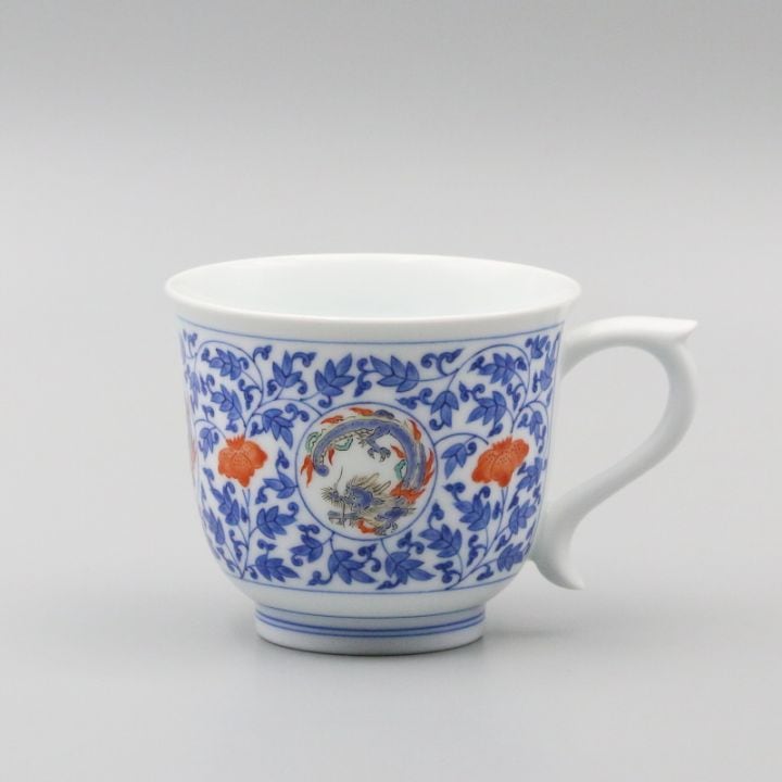 マグカップ 縁反小 牡丹唐草龍文 商品画像1