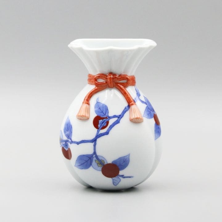 掛花入 (大) 染錦 柿文 商品画像1