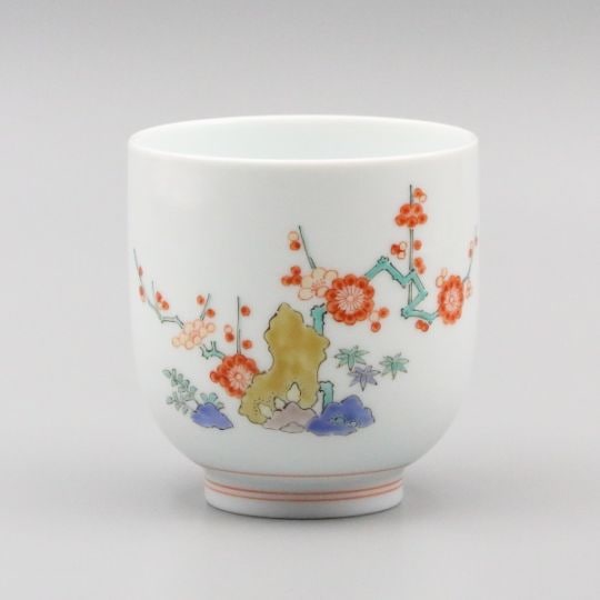 湯呑 蓋なし丸 岩梅文 商品画像1