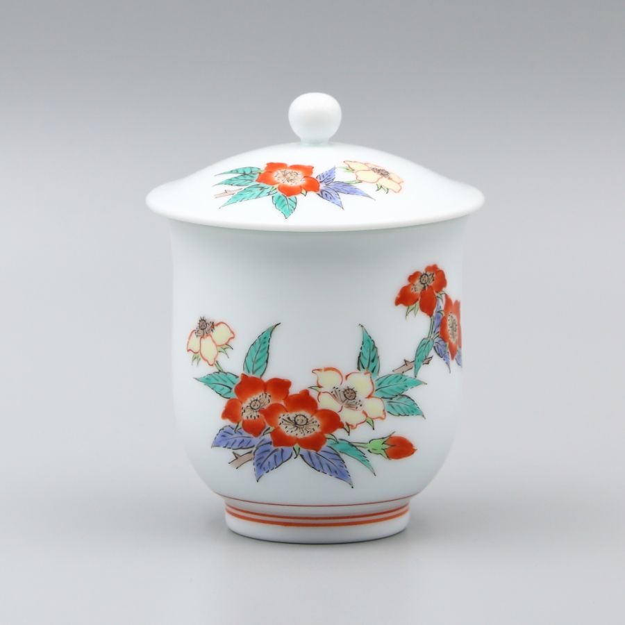 湯呑 内蓋小 苺花文 商品画像1
