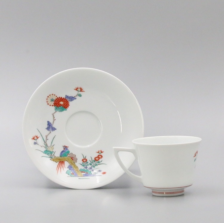 珈琲碗 角形 菊鳥文 | 碗皿・カップ | 柿右衛門窯公式オンラインショップ