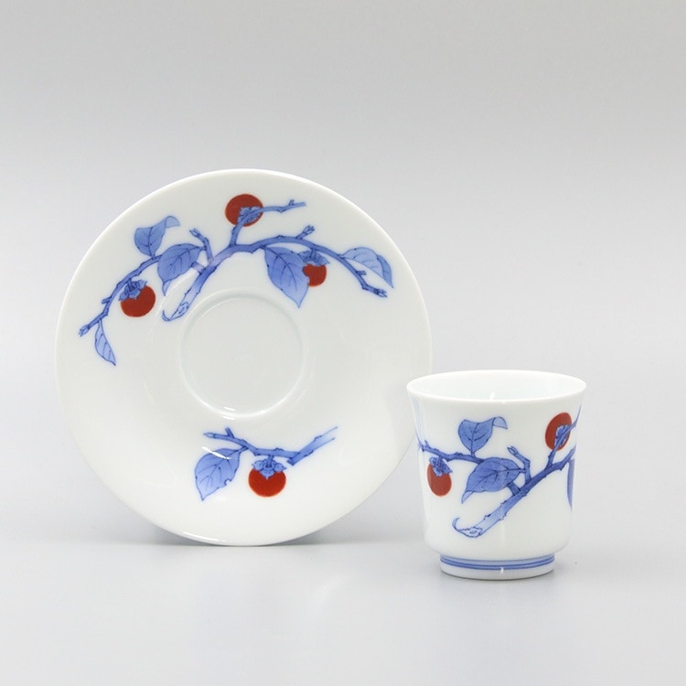 希少品　柿右衛門　十一代早期　大きめ　染錦柿形　柿絵マーク　置物　1客　時代物 酒井田正（ 14代 酒井田柿右衛門 ）「錦 秋草文 壺」を、ヤフー