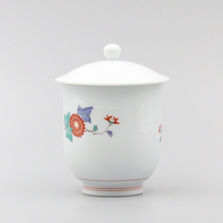 組湯呑 内蓋 菊鳥文 商品画像