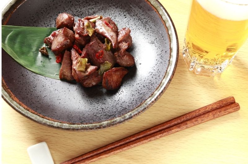 とんがら牛タンとビール