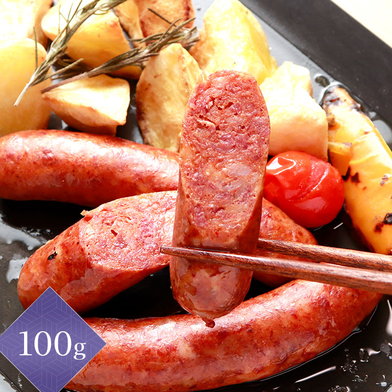 【チョリソ】漢方豚と牛たんの粗挽きソーセージ （3本・100g）