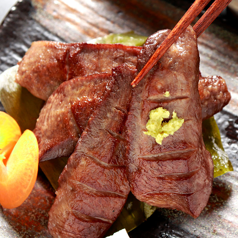 【特製塩味＆昆布締め】 閣の特上厚切り牛たん食べ比べセット (4枚・100g×2種)