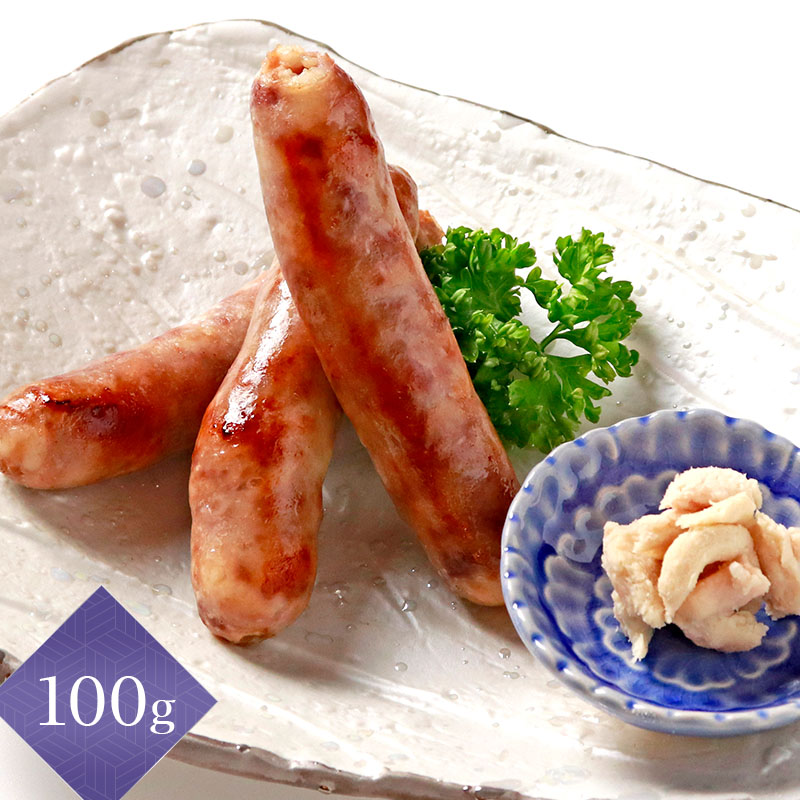 【酒粕漬け】漢方豚と牛たんの粕漬けソーセージ （3本・100g）