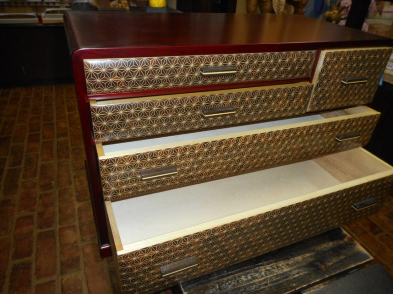 寄せ木細工 5つ引きタンス Yosegi-zaiku[ 2shaku 5 drawers ] 寄木細工