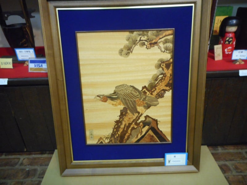 Wood inlay work Hawk ] 象嵌細工【 鷹 】 正秀作 | 寄木細工 Yosegi