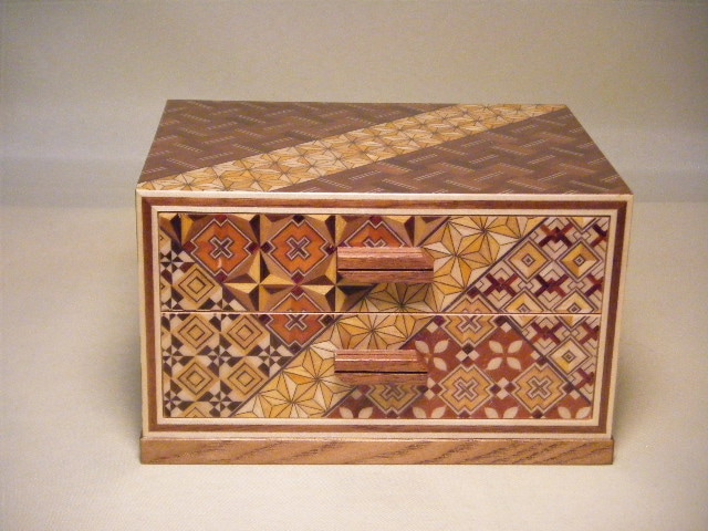 Yosegi-zaiku[ 5sun Two drawer ] 寄木細工【5寸二つ引き】 | 寄木細工