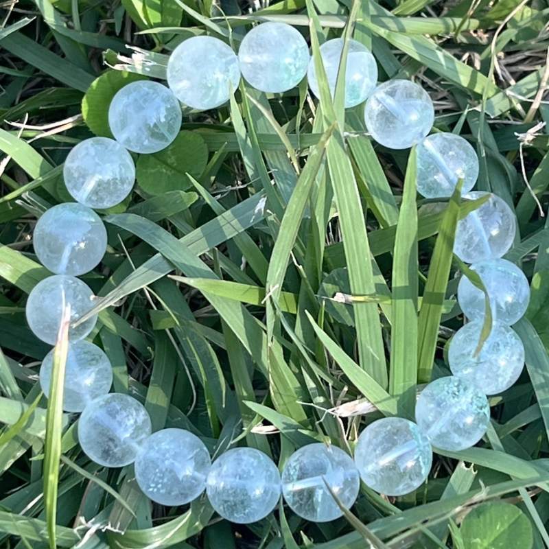 セラドナイト・グリーンファントム(アップルグリーンファントム）ブレスレット10.5mm1