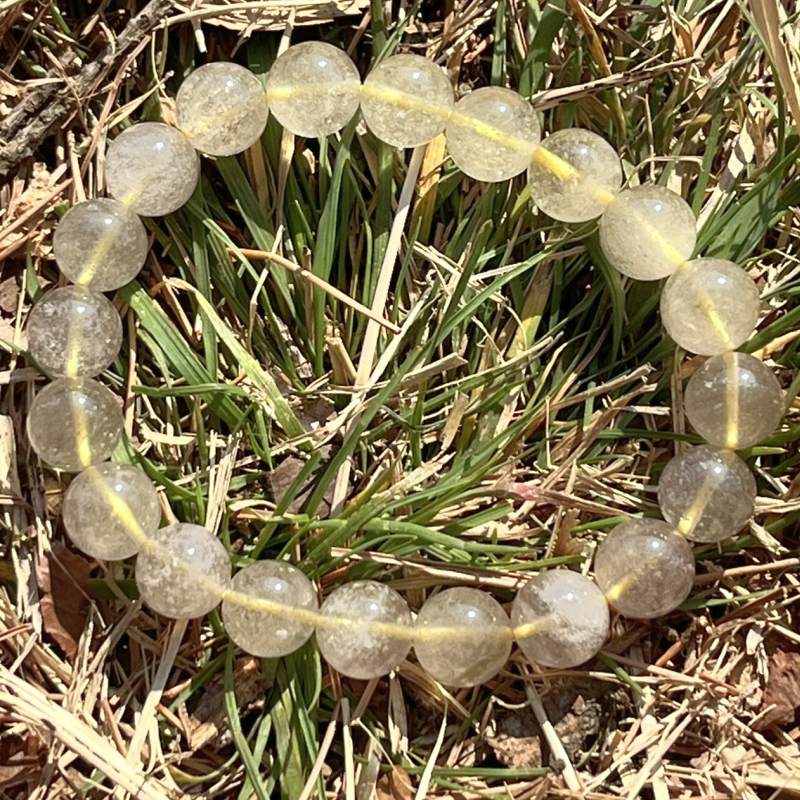 ブラックリビアンデザートグラス・ブレスレット10mm(レア）1