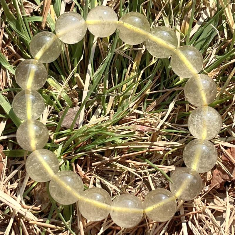 ブラックリビアンデザートグラス・ブレスレット11mm(レア）3